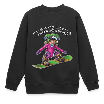 Mommy's little snowboarder - baby snowboarder - Kids Premium Organic Sweatshirt - black - Back - AI Model Kid Female (0cm)