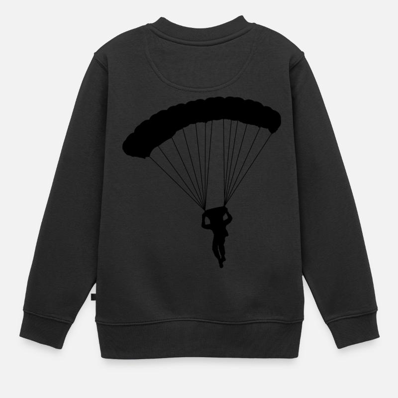 parachutiste - Sweat Premium enfant bio - noir
