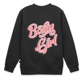 petite fille - Sweat Premium enfant bio - noir - Dos - AI Model Kid Female (0cm)