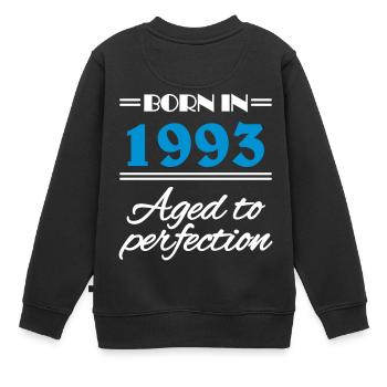Born in 1993 Aged to perfection - Kinder Premium Organic Sweatshirt - Schwarz - Hinten - AI Model Kid Female (0cm)