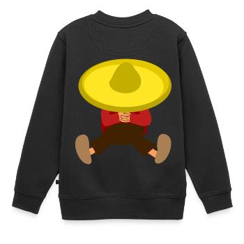Mexicain fait la sieste - Sweat Premium enfant bio - noir - Dos - AI Model Kid Female (0cm)