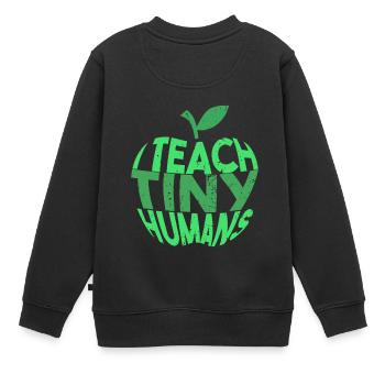 Lehrer - Ich unterrichte kleine süße Menschen - Kinder Premium Organic Sweatshirt - Schwarz - Hinten - AI Model Kid Female (0cm)