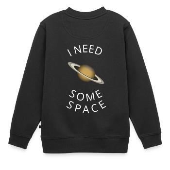 Saturn - Kinder Premium Organic Sweatshirt - Schwarz - Hinten - AI Model Kid Female (0cm)