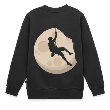 Escalade libre au clair de lune - Sweat Premium enfant bio - noir - Dos - AI Model Kid Female (0cm)