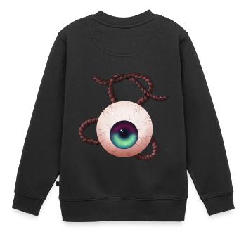 Eyeball - Kinder Premium Organic Sweatshirt - Schwarz - Hinten - AI Model Kid Female (0cm)