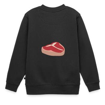 Viandes - Sweat Premium enfant bio - noir - Dos - AI Model Kid Female (0cm)