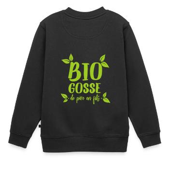 BIO GOSSE - Sweat Premium enfant bio - noir - Dos - AI Model Kid Female (0cm)