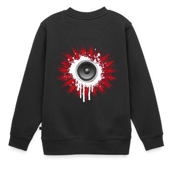 Bass Box Lautsprecher Musik DJ Shirt Geschenk - Kinder Premium Organic Sweatshirt - Schwarz - Hinten - AI Model Kid Female (0cm)