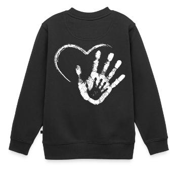 MAIN DANS LA MAIN - Sweat Premium enfant bio - noir - Dos - AI Model Kid Female (0cm)