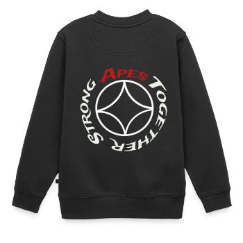 Apes together strong // monkeys together strong - Kids Premium Organic Sweatshirt - black - Back - AI Model Kid Female (0cm)