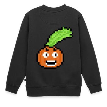 Légumes (pixelart) - Sweat Premium enfant bio - noir - Dos - AI Model Kid Female (0cm)