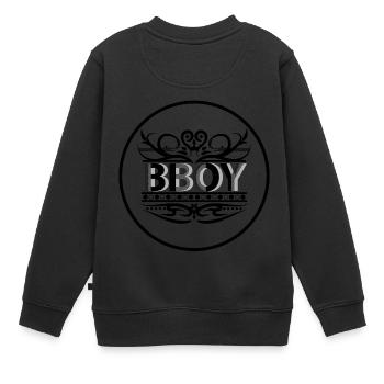 Bboy Hip Hop Schrift Ornament - Kinder Premium Organic Sweatshirt - Schwarz - Hinten - AI Model Kid Female (0cm)