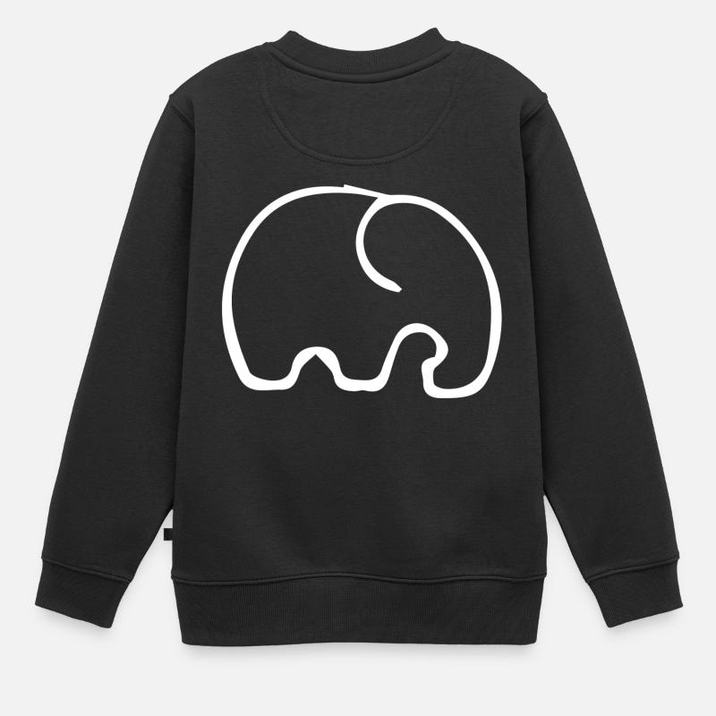Le petit éléphant - Sweat Premium enfant bio - noir