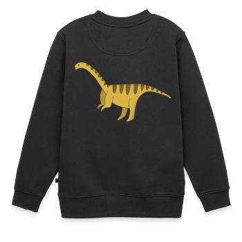 Dinosaurier Geschenk Urzeit Fossil Kawaii Comic - Kinder Premium Organic Sweatshirt - Schwarz - Hinten - AI Model Kid Female (0cm)