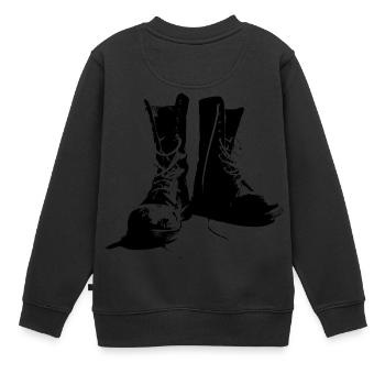 schuhe highheels schoes flipflops boots stiefel19 - Kinder Premium Organic Sweatshirt - Schwarz - Hinten - AI Model Kid Female (0cm)