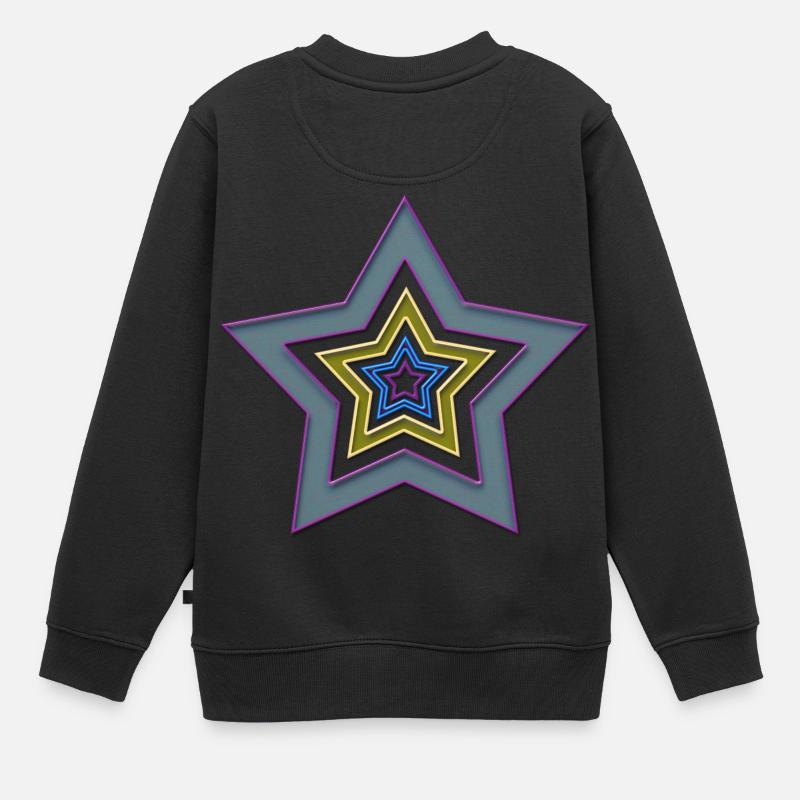 Star dans l'étoile - Sweat Premium enfant bio - noir