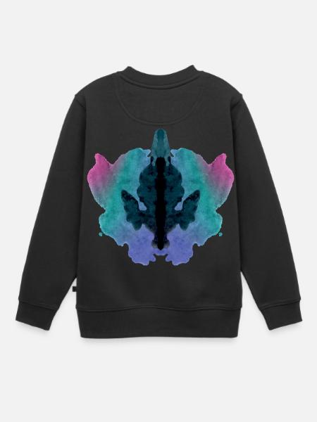 Rorschach-Test - Kinder Premium Organic Sweatshirt - Schwarz