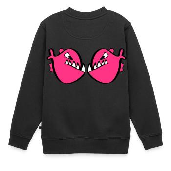 Piranhas rouges - Sweat Premium enfant bio - noir - Dos - AI Model Kid Female (0cm)