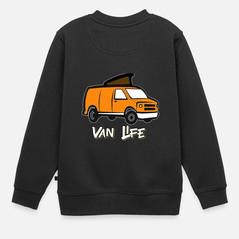 Van life / Nomadlife VANLIFER NOMADS - Sweat Premium enfant bio - noir
