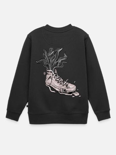 Baskets fatiguées - Sweat Premium enfant bio - noir