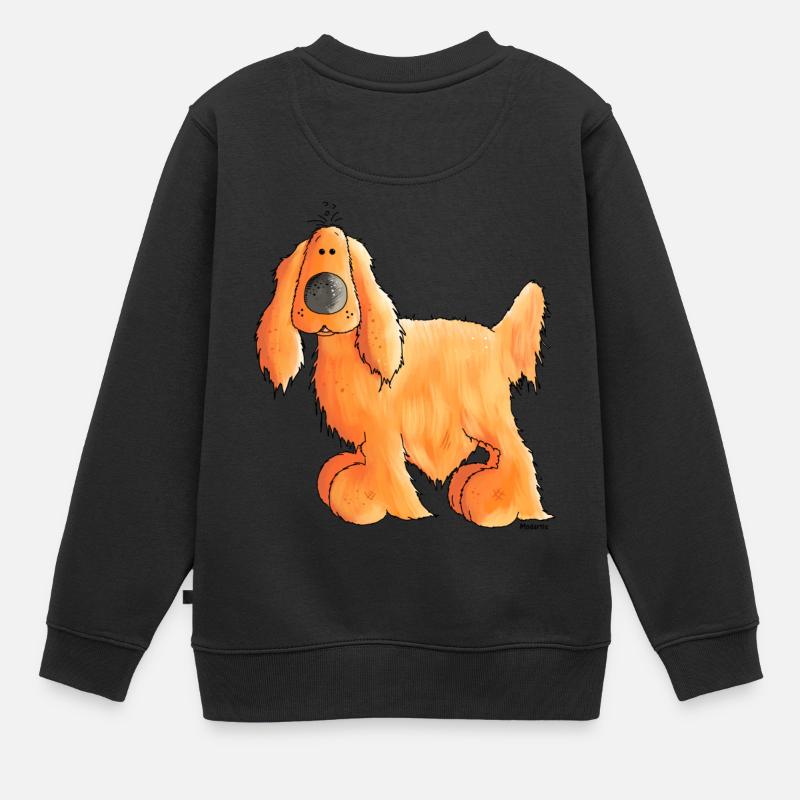 Goldiger Cocker Spaniel - Hund - Kinder Premium Organic Sweatshirt - Schwarz