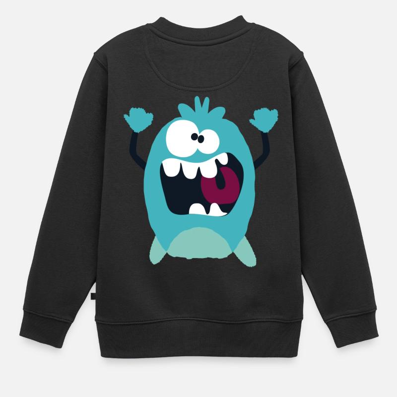 Alexandro - Monster Cool Collection - Kinder Premium Organic Sweatshirt - Schwarz