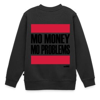 PROBLÈMES PLUS PLUS D'ARGENT - Sweat Premium enfant bio - noir - Dos - AI Model Kid Female (0cm)