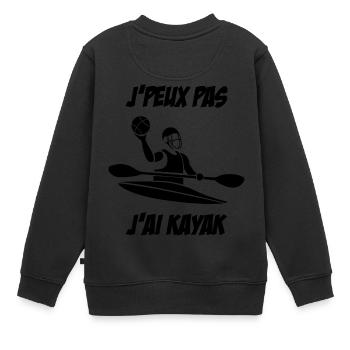 kayak polo - Sweat Premium enfant bio - noir - Dos - AI Model Kid Female (0cm)