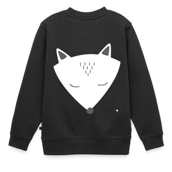 Polarfuchs - Kinder Premium Organic Sweatshirt - Schwarz - Hinten - AI Model Kid Female (0cm)