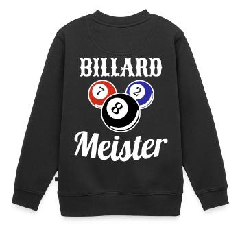 Billard Meister Kugeln Billiard - Kinder Premium Organic Sweatshirt - Schwarz - Hinten - AI Model Kid Female (0cm)