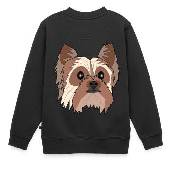 Yorkshire - Illyana - Sweat Premium enfant bio - noir - Dos - AI Model Kid Female (0cm)