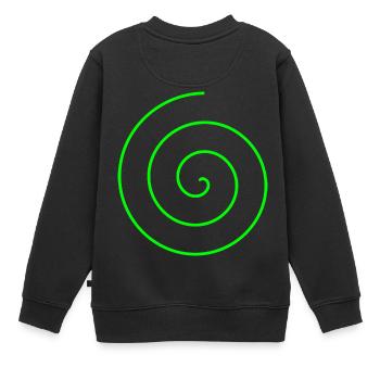 Spirale Geschenk - Kinder Premium Organic Sweatshirt - Schwarz - Hinten - AI Model Kid Female (0cm)