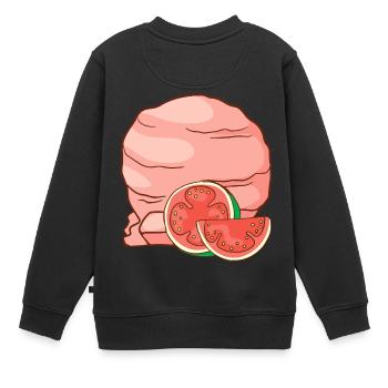 Glace à la goyave crème glacée crème glacée crème glacée boule de glace - Sweat Premium enfant bio - noir - Dos - AI Model Kid Female (0cm)