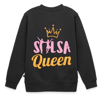 Salsa Dancing Salsa Queen Salsa Idée cadeau d’anniversaire - Sweat Premium enfant bio - noir - Dos - AI Model Kid Female (0cm)