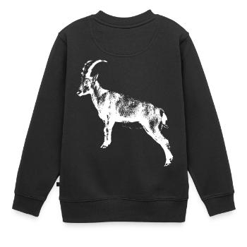 Capricorne - Sweat Premium enfant bio - noir - Dos - AI Model Kid Female (0cm)