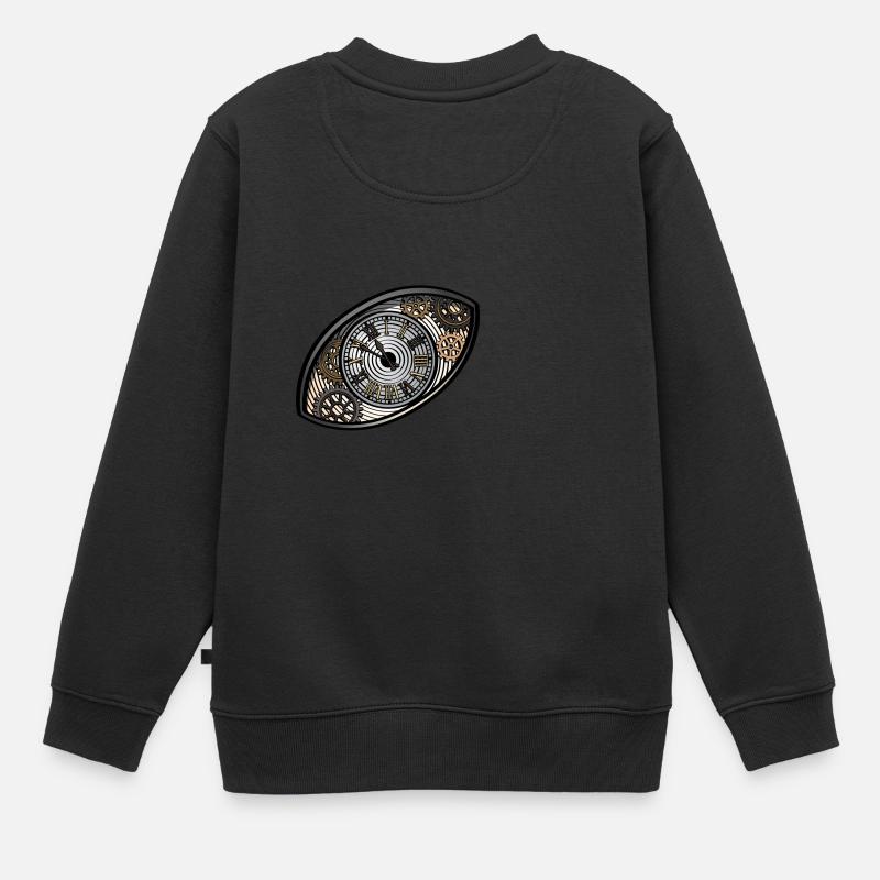 Oeil Vintage 2 - Sweat Premium enfant bio - noir