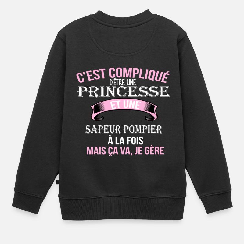 Sapeur pompier - Sweat Premium enfant bio - noir