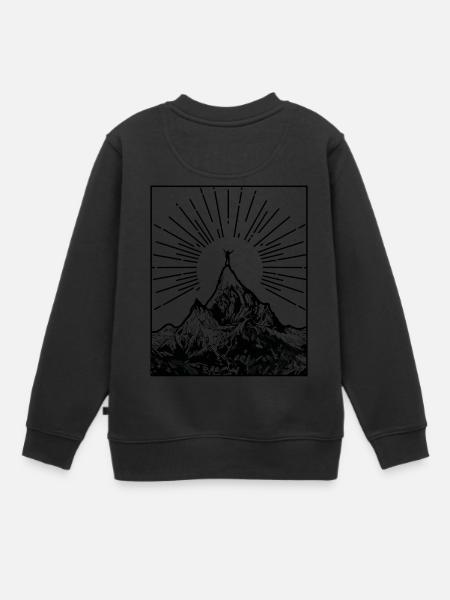 Montagne - Sweat Premium enfant bio - noir