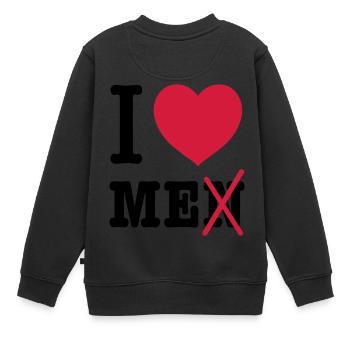 I love me Stolz pride Ego Satire Narziss verliebt - Kinder Premium Organic Sweatshirt - Schwarz - Hinten - AI Model Kid Female (0cm)