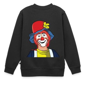 Clown - Sweat Premium enfant bio - noir - Dos - AI Model Kid Female (0cm)