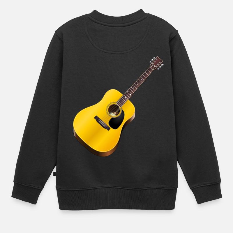 Guitare - Sweat Premium enfant bio - noir