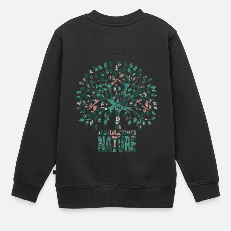 Nature Amazing couleur - Sweat Premium enfant bio - noir