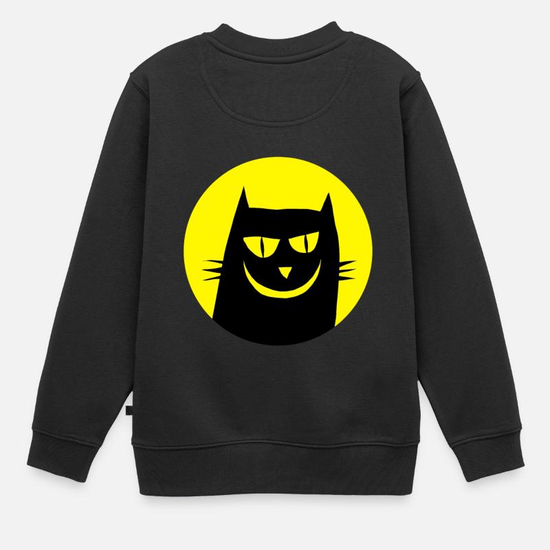 Katze Lustig - Kinder Premium Organic Sweatshirt - Schwarz