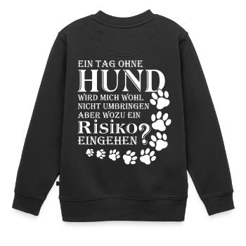 Hund Labrador Agility Tierschutz - Kinder Premium Organic Sweatshirt - Schwarz - Hinten - AI Model Kid Female (0cm)