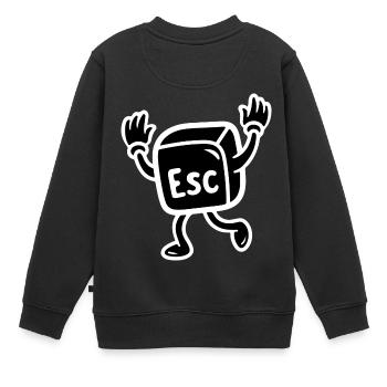 Échapper à nerd - Sweat Premium enfant bio - noir - Dos - AI Model Kid Female (0cm)