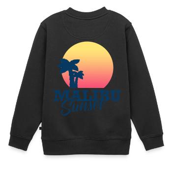 Malibu Sunset - Sweat Premium enfant bio - noir - Dos - AI Model Kid Female (0cm)