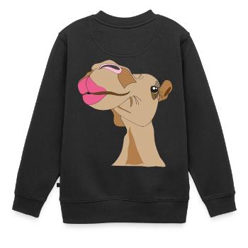 Kamel - Kinder Premium Organic Sweatshirt - Schwarz - Hinten - AI Model Kid Female (0cm)