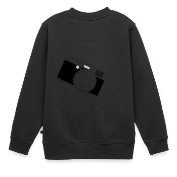 Kamera - Kinder Premium Organic Sweatshirt - Schwarz - Hinten - AI Model Kid Female (0cm)