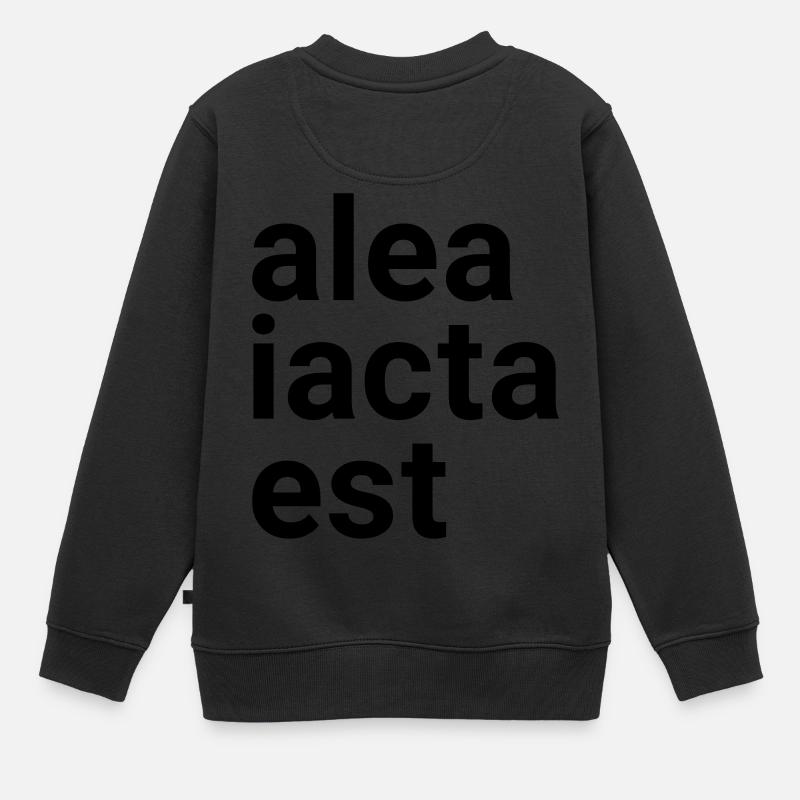 Alea iacta - Sweat Premium enfant bio - noir
