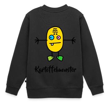 Kartoffel Monster Kartoffelmonster - Kinder Premium Organic Sweatshirt - Schwarz - Hinten - AI Model Kid Female (0cm)